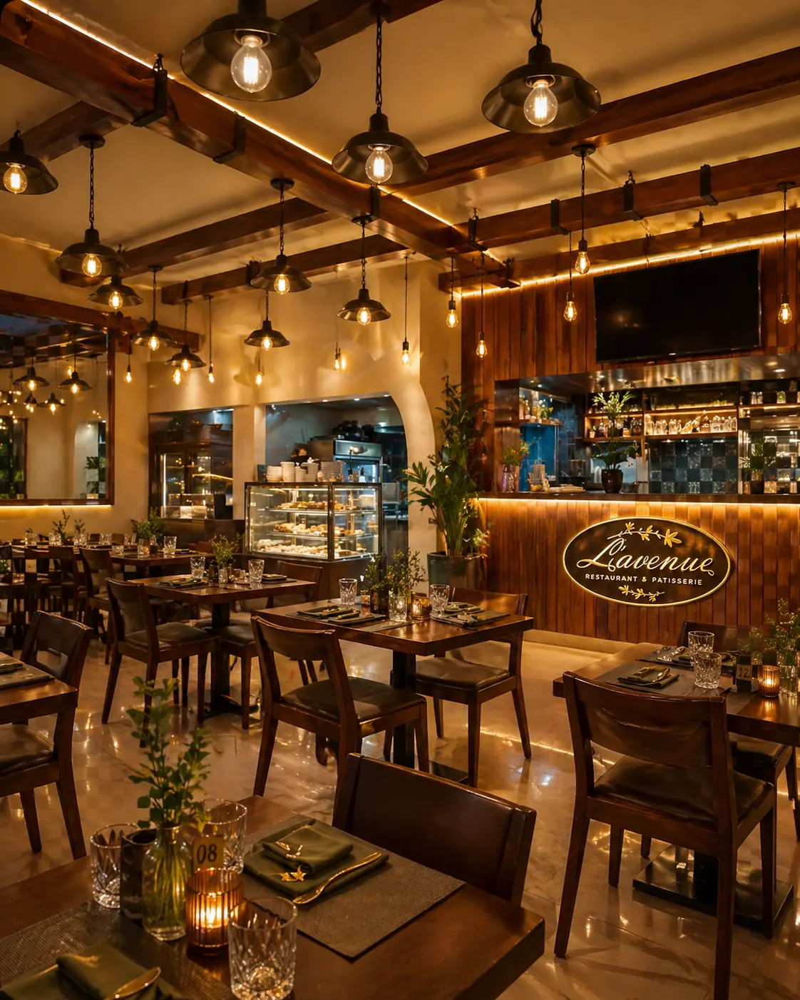 Intérieur du restaurant L'Avenue